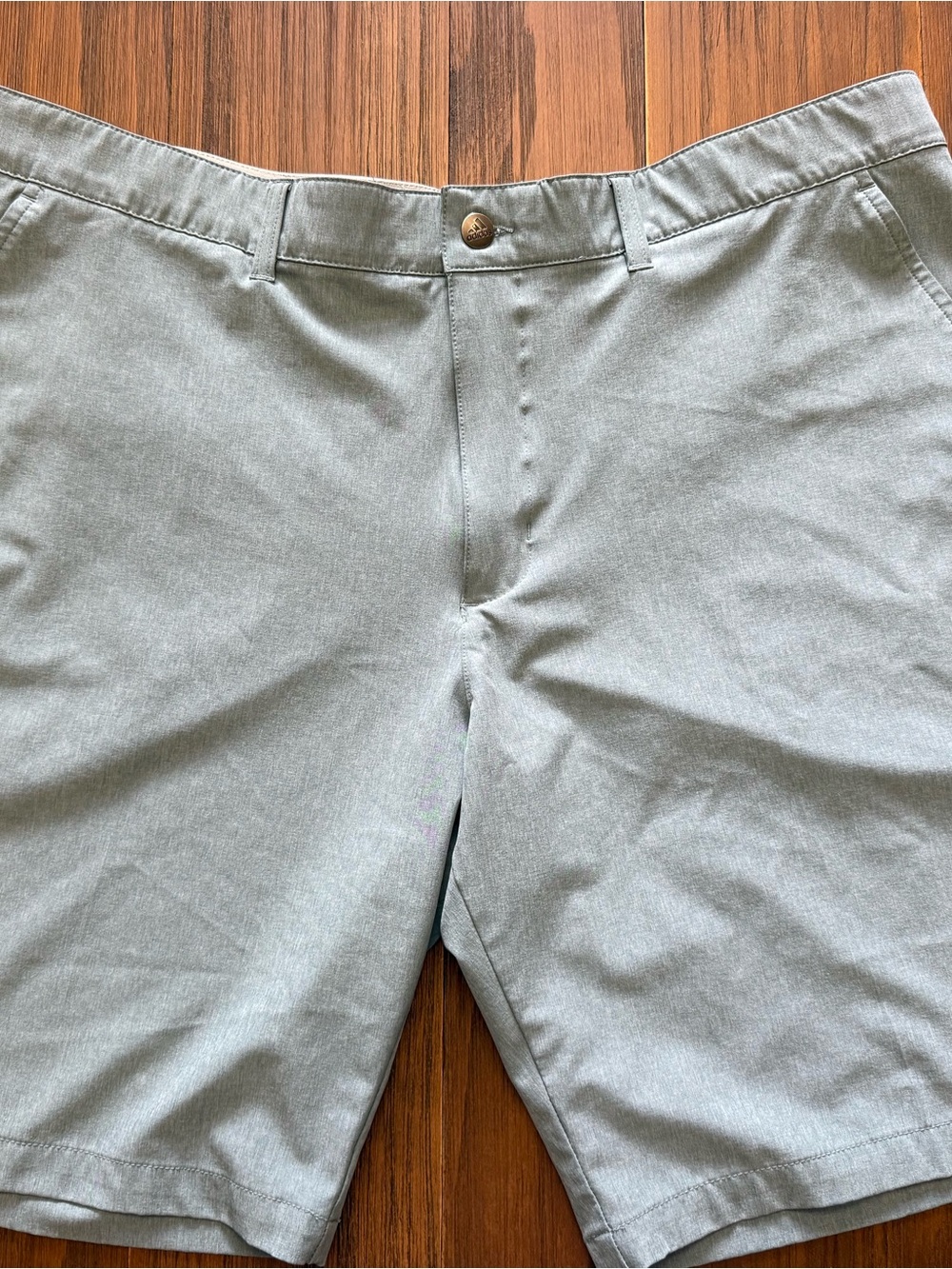 adidas Men's Light Green Flat Front Chino Shorts